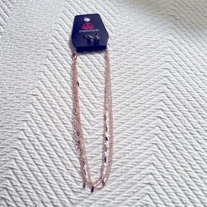 Paparazzi Necklace Layered with earrings! Very Dainty